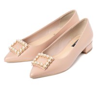 R&E/アールアンドイー R&E パールバックルLOWヒールパンプス/507115924