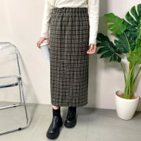 CRB/シーアールビー CRB チェックIラインスカート/507116628