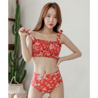 Lace Ladies/レースレディース Lace Ladies シャーリングビキニ・ハイウエストショーツ 水着2点セット【返品不可商品】/507123029