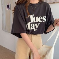 &soiree/アンドソワレ &soiree TuesdayレタリングTシャツ/507124657