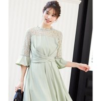 niana/ニアナ niana レース切替クロスベルト結婚式ワンピースドレス/507125061
