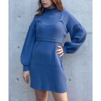SPIRALGIRL/スパイラルガール SPIRALGIRL ビスチェ付きリブニットワンピース/507125557