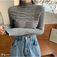 And Kawaii/アンドカワイイ And Kawaii ニット カットソーニットソー 細リブ 無地 シンプル ベーシック きれいめ ストレッチ 伸縮 薄手 オフィス カジュアル /507150133