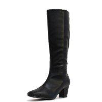 CAVOUR/カヴール CAVOUR ロングブーツ レディース 美脚 スクエアトゥ シンプル スエード スムース ストレッチ あたたかい 防寒 太ヒール 6cmヒール サイド/507152663