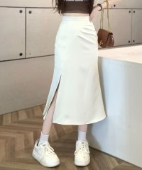 RIFF/リフ Riff 流れるようなとろみ感が魅力 マーメイドスカート 裾スリット ロングスカート タイトスカート フレアスカート ハイウエスト ボトム 無地/507152928