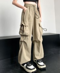 RIFF/リフ Riff カーゴパンツ ドロスト付き パラシュートパンツ イージーパンツ ロングパンツ ズボン ボトム 無地/507152947