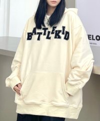 RIFF/リフ Riff モコモコ刺繍 BIGパーカー ロゴ刺繍 大きいサイズ オーバーサイズ ビッグサイズ ゆったり Tシャツ プルオーバー トップス 長袖 無地/507152952