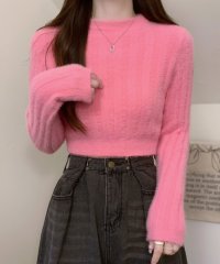 RIFF/リフ Riff ショート丈リブニット セーター ハイネック リブニット クロップド丈 プルオーバー トップス 長袖 無地/507152966