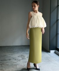 GIRL/ガール GIRL オーガンジーバルーンヘムトップス・ノースリーブワンピースセットロング結婚式 ワンピース パーティードレス/507153491