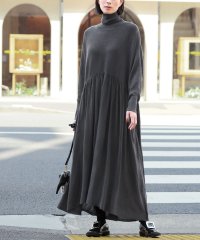 ELFRANK/エルフランク ELFRANK タートルネックニットフレアロングワンピース/507153576