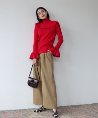 ELFRANK/エルフランク ELFRANK 袖フリルハイネックリブニットプルオーバー/507153629