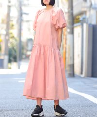 ELFRANK/エルフランク ELFRANK バックリボンボリュームスリーブティアードロングワンピース/507153685