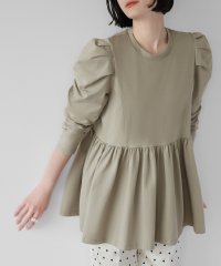 ELFRANK/エルフランク ELFRANK パワーショルダー裾フレア切り替えカットソー【洗える】/507153712