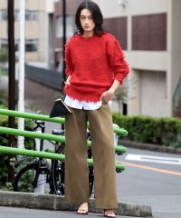 ELFRANK/エルフランク ELFRANK ツイード調フリンジニットプルオーバー/507153776