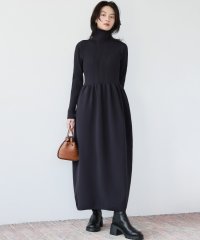 ELFRANK/エルフランク ELFRANK リブ切り替えコクーンニットロングワンピース/507153797