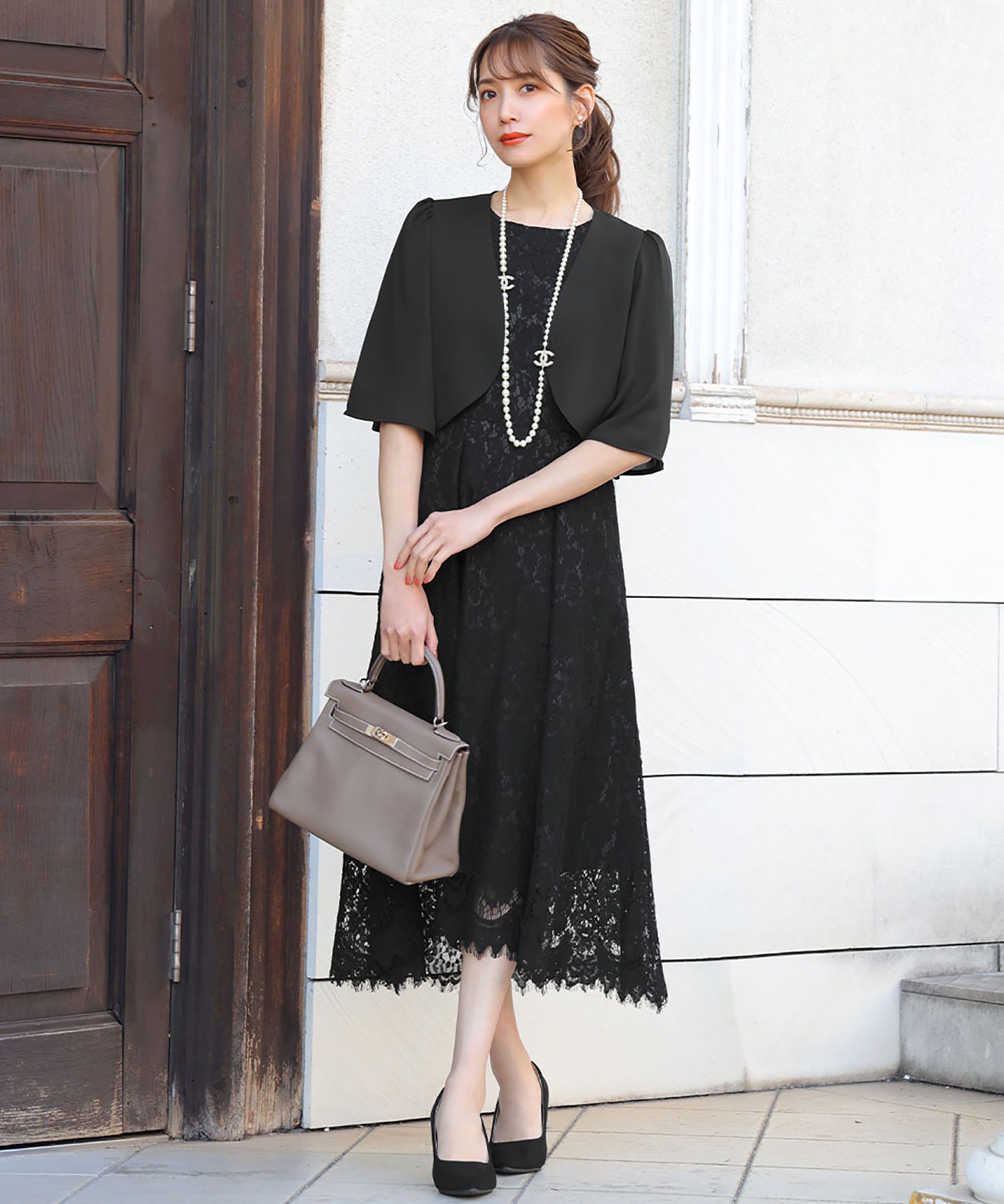 セール26%OFF】フロリア Flolia シフォンボレロジャケット・総