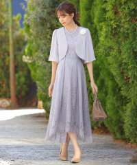 Flolia/フロリア Flolia シフォンボレロジャケット・総レースイレヘムロングワンピースの2点セットアップセレモニースーツ/507153847