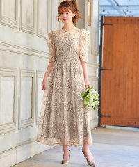GIRL/ガール GIRL パフスリーブ総レースフレアロング丈 結婚式 ワンピース ドレス/507153934