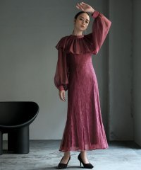 GIRL/ガール GIRL レース×オーガンジー前後2WAYフレアカラードッキングマーメイドロング丈 結婚式 ワンピース ドレス/507153960