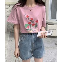 Girly Doll/ガーリードール Girly Doll フラワープリントTシャツ/507156060