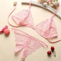 Vanilla/バニラ Vanilla セクシー雑貨 総レースオープンブラ＆股割れショーツセット【返品不可商品】/507158436