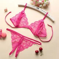 Vanilla/バニラ Vanilla セクシー雑貨 総レースオープンブラ＆股割れショーツセット【返品不可商品】/507158436