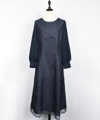 12Twelve Agenda/トゥエルブアジェンダ 12Twelve Agenda クルーネック長袖身頃レースロングワンピース/507163350