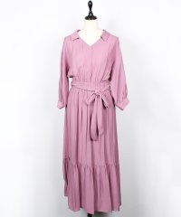 12Twelve Agenda/トゥエルブアジェンダ 12Twelve Agenda シアーシャツ7分袖ロングワンピース/507163361