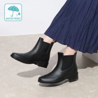 IKplus/アイケープラス IKplus 【レイン対応】 【晴雨兼用】ウイングチップ サイドゴアレインブーツ RB－11 ■ブラック■/507164588