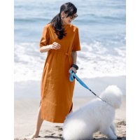 DoCLASSE/ドゥクラッセ DoCLASSE ストレッチリネン・キーネックワンピース/507165255