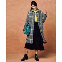 DoCLASSE/ドゥクラッセ DoCLASSE ウール混モッサ・ウィンドウチェックコート/507165696