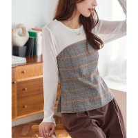 KOBE LETTUCE/コウベレタス KOBE LETTUCE チェック柄ペプラムベアビスチェ [C6898]/507172396