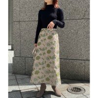 KOBE LETTUCE/コウベレタス KOBE LETTUCE フラワージャガードセミフレアスカート [M3482]/507172607