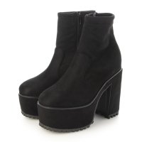 Mafmof/マフモフ Mafmof Mafmof(マフモフ)13cmヒールボリュームヒールストレッチショートブーツ/507173290