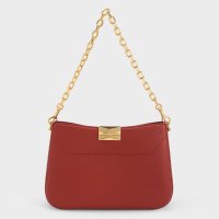 CHARLES & KEITH/Kalinda カリンダ メタリックアクセントホーボーバッグ/507175623