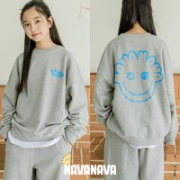 NAVANAVA/ナバナバ NAVANAVA スマイル バックプリント クルーネックトレーナー/507177030