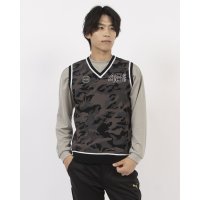PUMA/プーマ PUMA ゴルフ カモフラージュ Vネック ニット ベスト/507187627