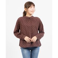 Cloudnine/クラウドナイン Cloudnine コットン布帛カットドビー後ろ開きブラウス/507187914