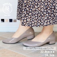 HS/エイチエス HS 【日本製】 HS ゴールドプレート ヒール パンプス/507199666