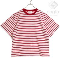 soglia/ソリア soglia OPEN END Half Sleeve T－shirt レッドボーダー/507200216