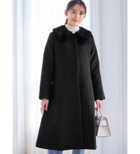 Alotta/アロッタ Alotta 美人シルエットファー付ノーカラーコート/507200814