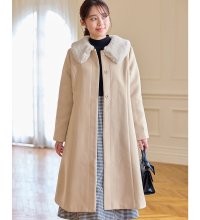 Alotta/アロッタ Alotta 美人シルエットファー付ノーカラーコート/507200814