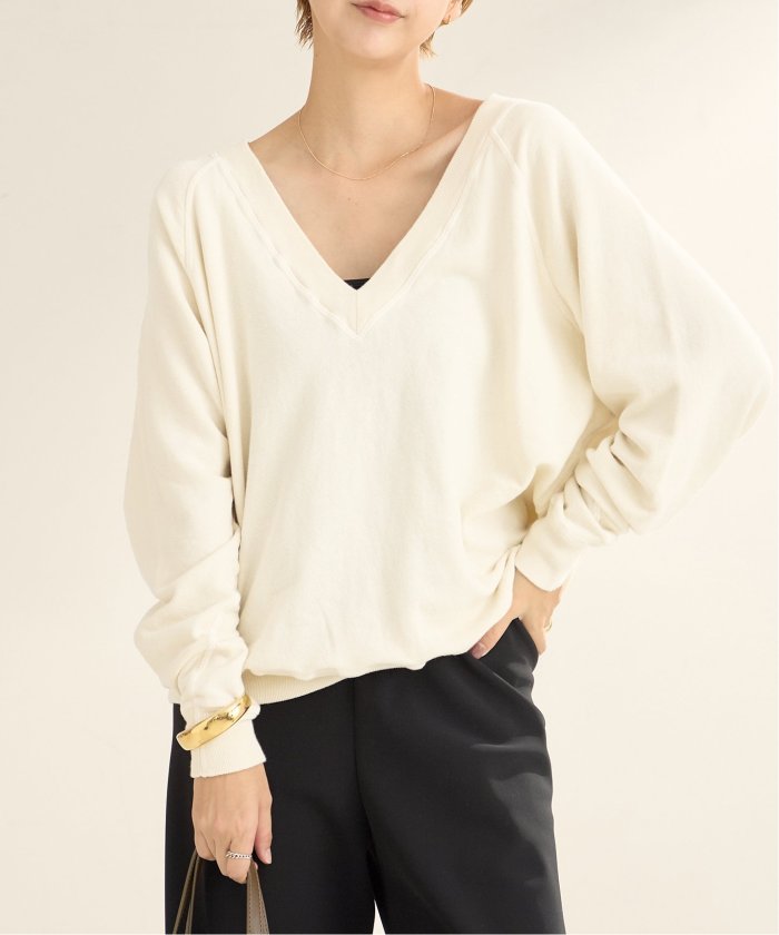 Plage Shantung V Neck ジャケット ホワイト（プラージュ Plage