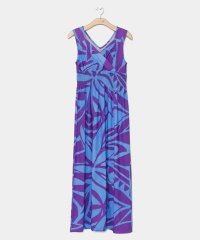 Maunaloa/マウナロア Maunaloa Ocean Blue Bird ティアレタパノースリーブワンピース/507203714
