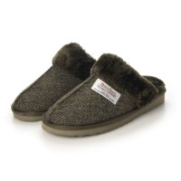 Harris Tweed/ハリスツイード Harris Tweed ローヒール ファー スリッパ シューズ ツイード レディース/507217056