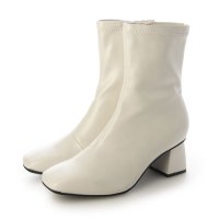 unpetit/アンペティット unpetit スクエアトゥ サイドジップ ストレッチ ショートブーツ レディース/507217074