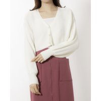 12Twelve Agenda/トゥエルブアジェンダ 12Twelve Agenda Vネック肩スリットクロップド丈カーディガン/507217953