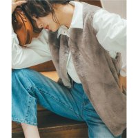 KOBE LETTUCE/コウベレタス KOBE LETTUCE フェイクファーロングベスト【エコファー】［選べる2タイプ］ [K1229]/507218547
