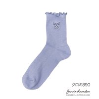 Sanrio characters/サンリオ Sanrio 福助 【サンリオキャラクターズ】 靴下 リブラメ クルー丈 キャラクター柄(360－24C2) レディース 女性 婦人 子供 キッズ フ/507219316