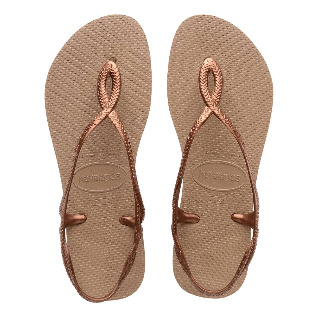 ハワイアナス Havaianas ラバービーチサンダル Luna－Rose－Gold